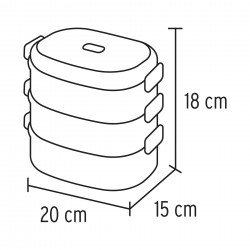 Lonchera térmica con 3 contenedores de acero inoxidable, Otros Accesorios,  66076